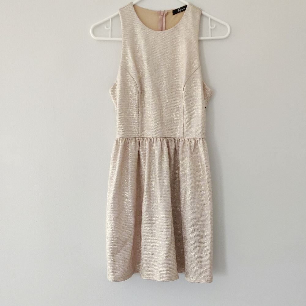 DUSTY ROSE GOLD BABYDOLL DRESS
